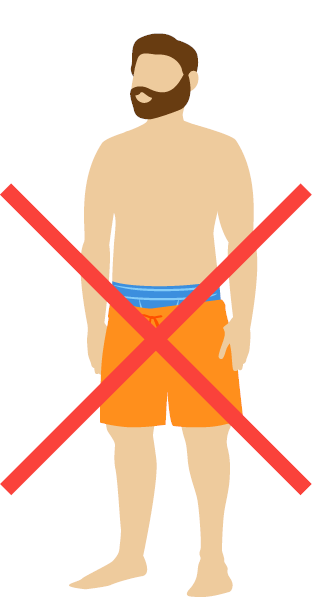 Underwear under swimwear